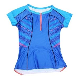 Moxie Colorblock Women's Blue and Red Biking Jersey